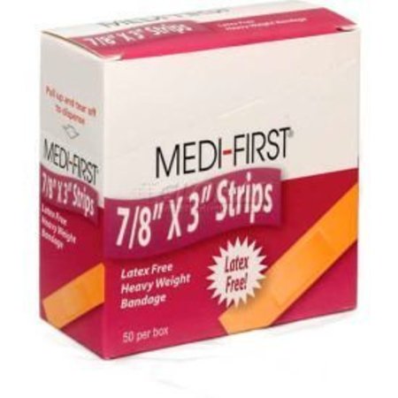 MEDIQUE PRODUCTS Flexible Bandage, Extra Heavy Weight, 7/8" x 3" Strip, 50/Box 61450